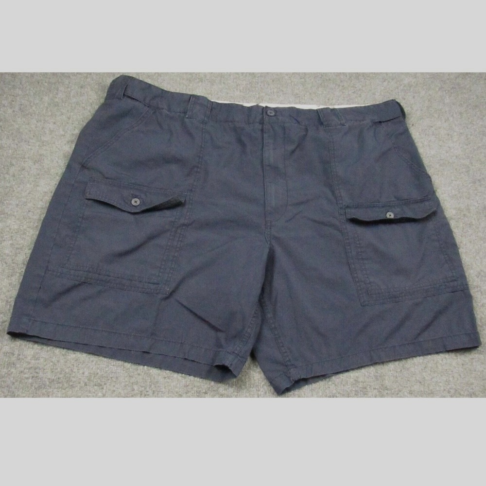 The Foundry Cargo Short Mens 54 Navy Blue Ripstop Cotton Big Tall Hiking Utility